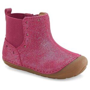 Stride Rite Unisex-Child Sm Agnes 2.0 Fashion Leather Boot Size 3W (Baby)